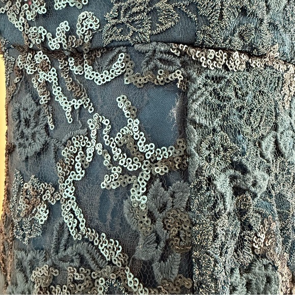 Alex Evenings Embroidered Lace And Sequins Cap Sleeve Gown Women’s Size 6 Petite - Picture 15 of 16